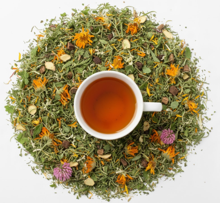 Lymphatic System Herbal Cleanse Tea – Red Clover, Cleavers, Calendula & Detoxifying tea