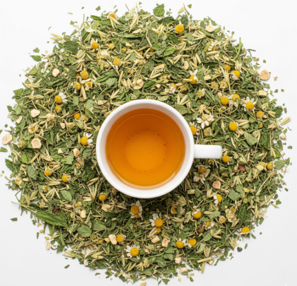 Postpartum Recovery Herbal Tea – Red Raspberry Leaf, Nettle, Lemon Balm & Womb Restoration Tea