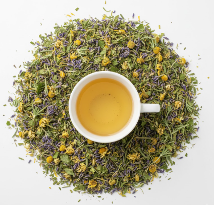 Anxiety-Free Herbal Tea – Passionflower, Lemon Balm, Lavender and Calming Tea